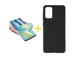 Pack 1 x Película de Hidrogel + Capa ACCETEL Samsung Galaxy Redmi Note 11 Pro 5G Silicone Liso Preto
