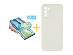 Pack Capa + 2 Películas Hidrogel para Samsung Galaxy A03S ACCETEL Areia