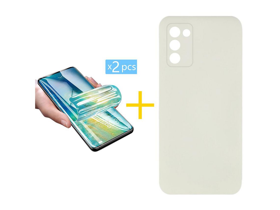 Pack Capa + 2 Películas Hidrogel para Samsung Galaxy A03S ACCETEL Areia