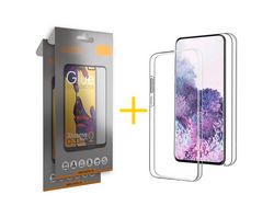 Conjunto 2 x Película de Vidro Temperado Full e Capa ACCETEL  Apple iPhone 14 Dupla 360º Transparente Clear