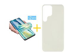 Pack 2 Películas + Capa SKYHE para Samsung Galaxy S21 Ultra 5G Silicone Líquido Sand