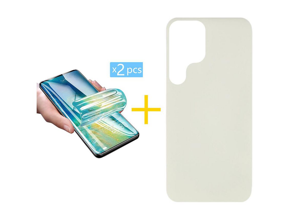 Pack 2 Películas + Capa SKYHE para Samsung Galaxy S21 Ultra 5G Silicone Líquido Sand