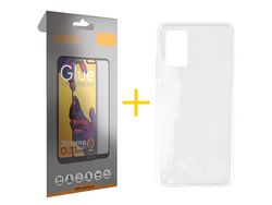 Pack 1 x Película de Vidro Temperado Full + Capa ACCETEL Samsung Galaxy A33 5G Silicone Liso Transparente Clear