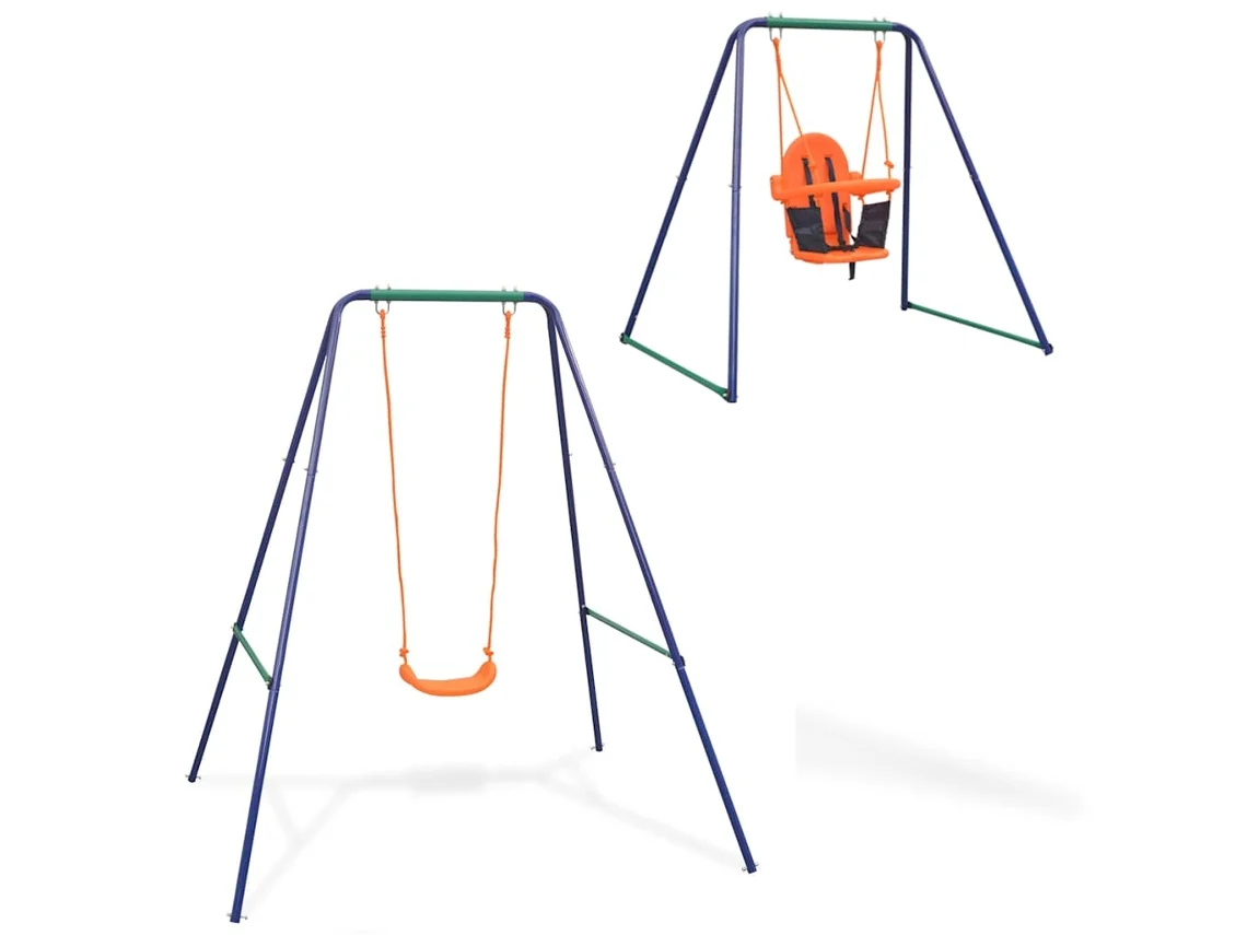 Baloiço infantil VIDAXL Laranja Plástico