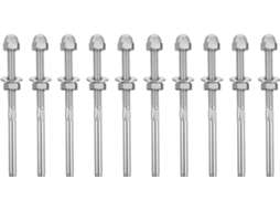 Kit Com 10 Tensores De Cabo Em Aço Inoxidável Prateado Para Sistema De Cabos.