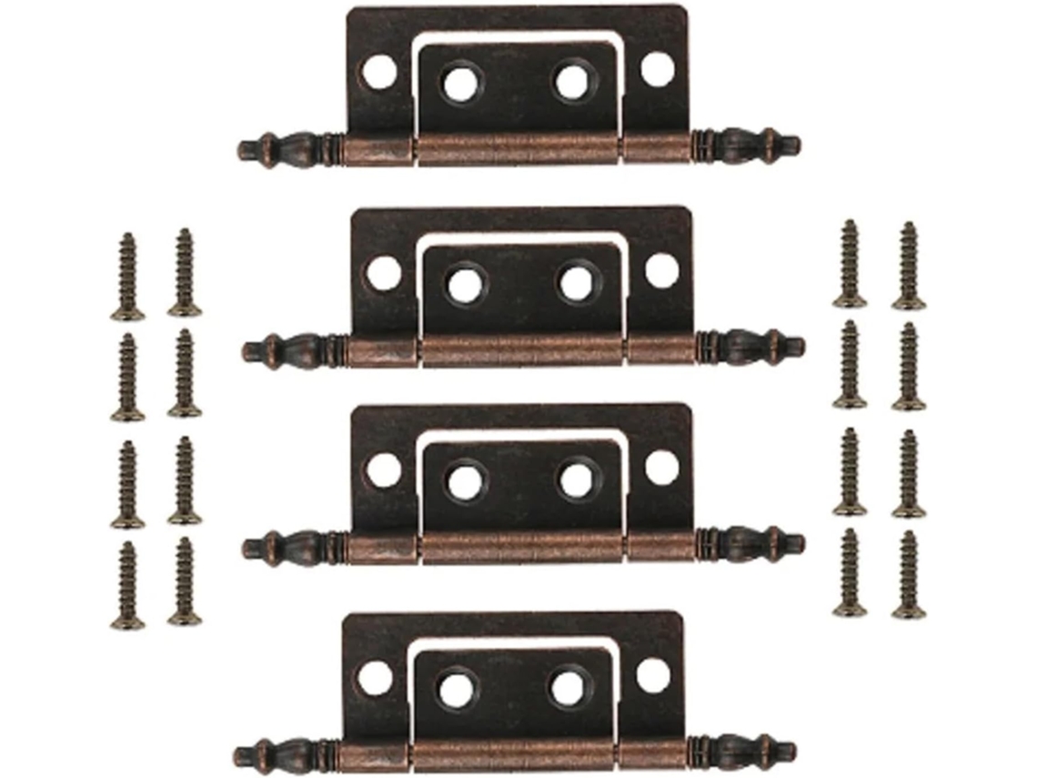 Dobradiças Giratórias Ocultas Para Portas, 4 Peças, 83x 24mm, 6 Furos, Dobradiça Decorativa Para Caixa De Joias E