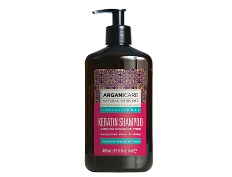 Enriched Keratin Shampoo For Enhanced Hair Vitality, 400ml Arganicare