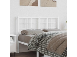 Vidaxl Cabeceira De Substituição 120 Cm Metal Branco
