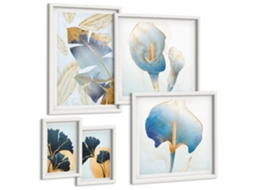 Conjunto De Pinturas Motivos Vegetais Modernos Espelharte (5 Peças)