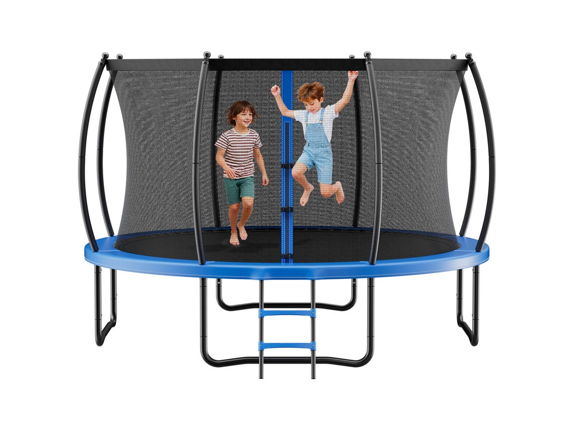 Trampolim Para Exterior 427 X 260 Cm Cama Elástica Para Crianças Capacidade De Carga De 204 Kg Vevor