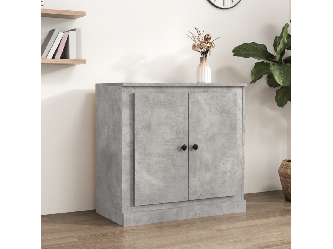 Vidaxl Aparador 70x35,5x67,5 Cm Derivados De Madeira Cinzento Cimento