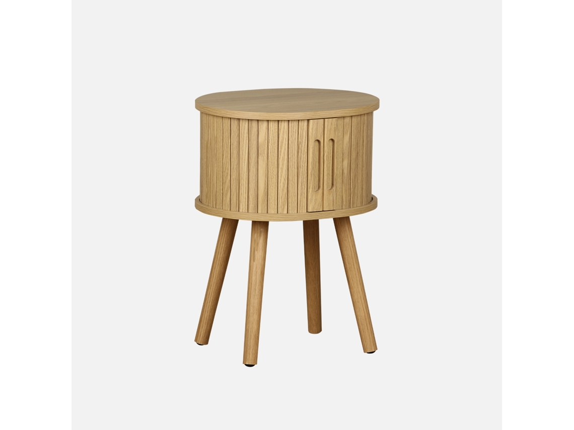 Mesa de Cabeceira Portas Correr SWEEEK Painéis laminados Bege (54x34x40)