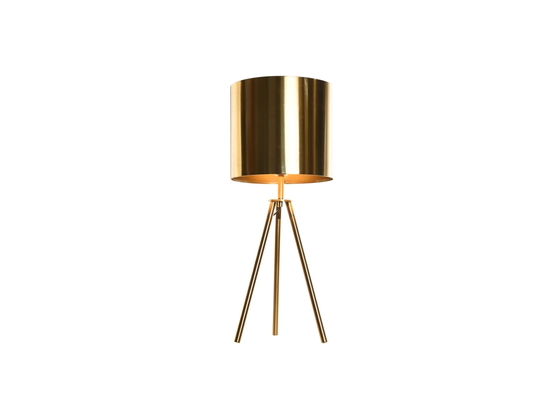 Abajur de Mesa em Metal Dourado, 25x25x60cm ALEXANDRA HOUSE LIVING