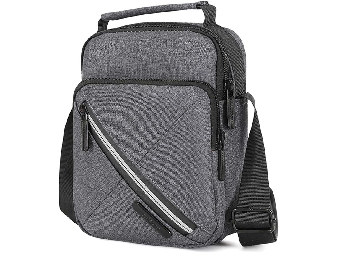 Mala Tiracolo Pequena Masculina - Bolsa De Ombro E Celular Para Viagem E Esportes Externos - Cinza
