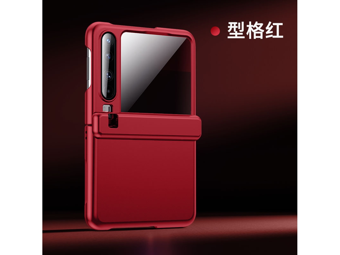 Capa Para Celular Huawei Purax Vermelha Anti-espionagem Com Suporte Oculto, Pintura Em Spray, Dobradiça Magnética E Proteção.