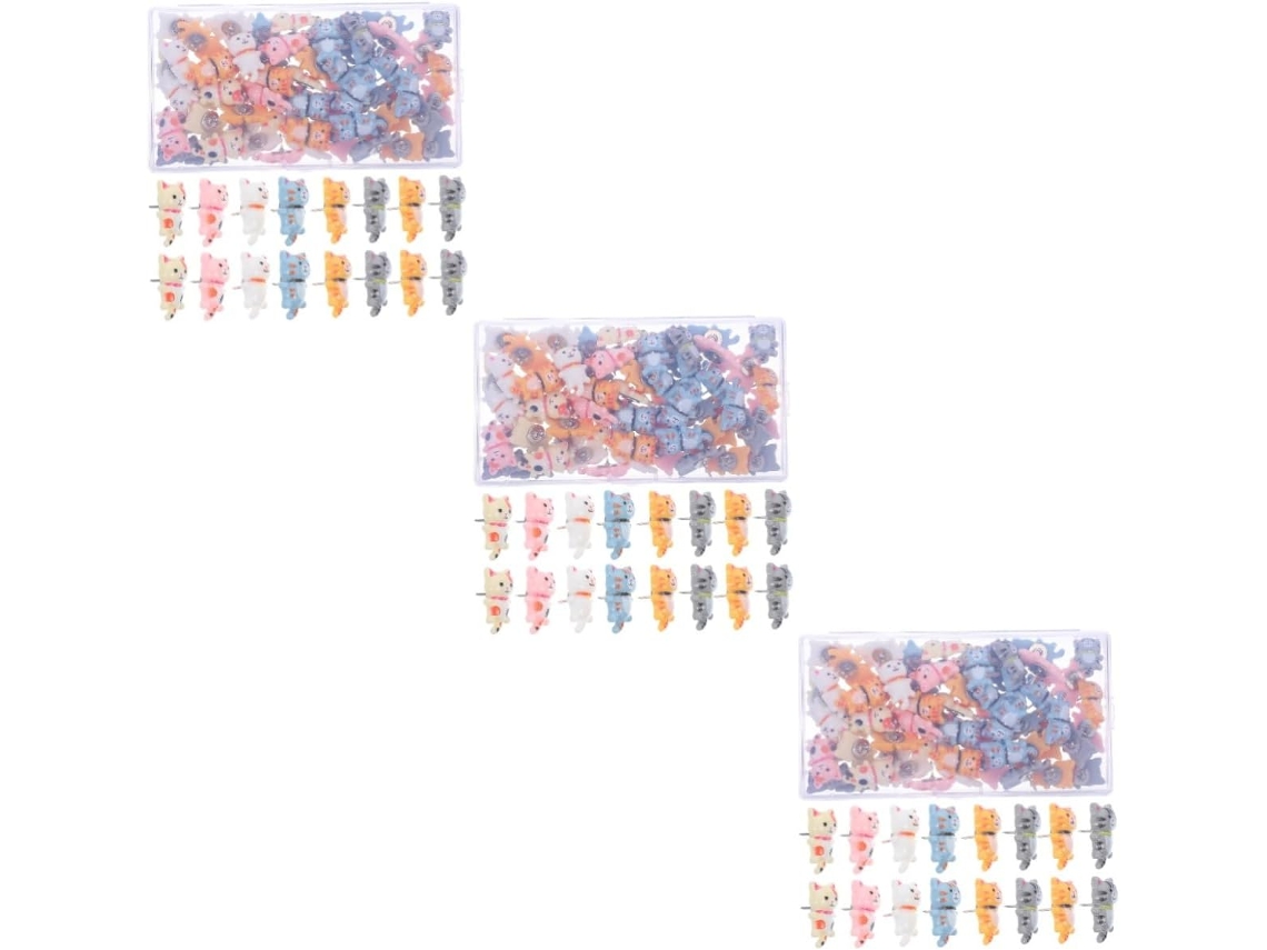 Lurrose Conjunto De 150 Espigões Decorativos Em Formato Gato Para
