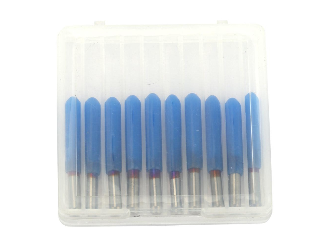 10pcs Broca de Gravação CNC Aço Tungstênio 3.175mm 90° (0.1mm)