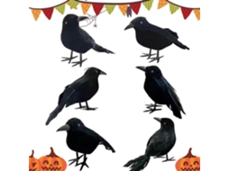 Conjunto De 6 Enfeites Festivos E Assustadores Da Black Crows Decor |