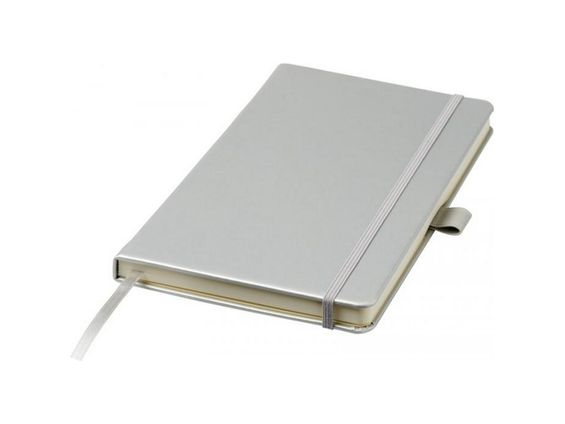 Caderno A5 Com Capa Dura, Cor Prata