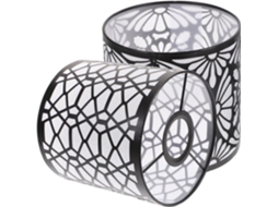Cúpula De Substituição Para 2 Candeeiros De Mesa, Com Design Metálico Simples E Elegante.
