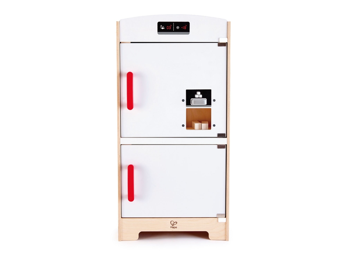 Geladeira E Freezer Infantil Hape Brinquedo De Cozinha De Madeira Branca
