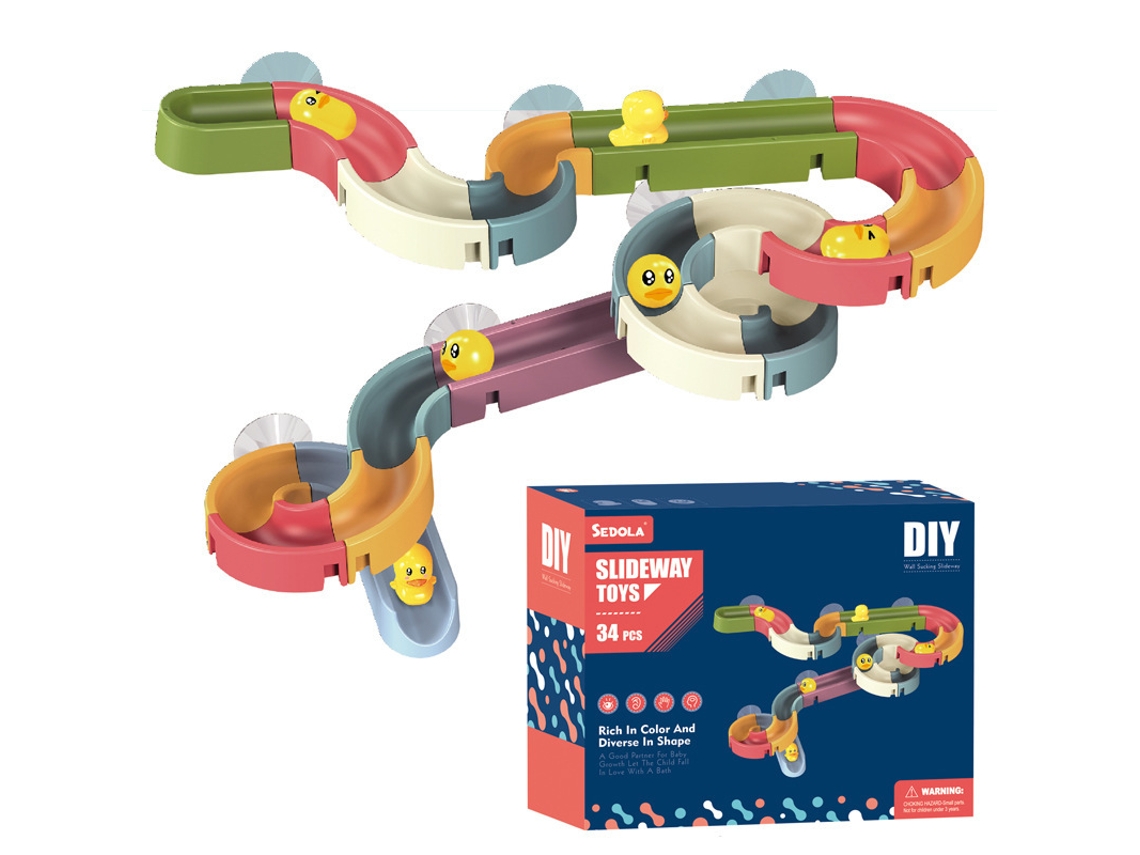 Brinquedo de Banho EOOCOO (pista de Montagem Diy, Diversão com Deslizamento de Bola)