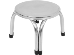 Banqueta Aço Inoxidável Apoio Pés Antiderrapante Ideal Cozinha Banheiro Perfeita Idosos -, Metal