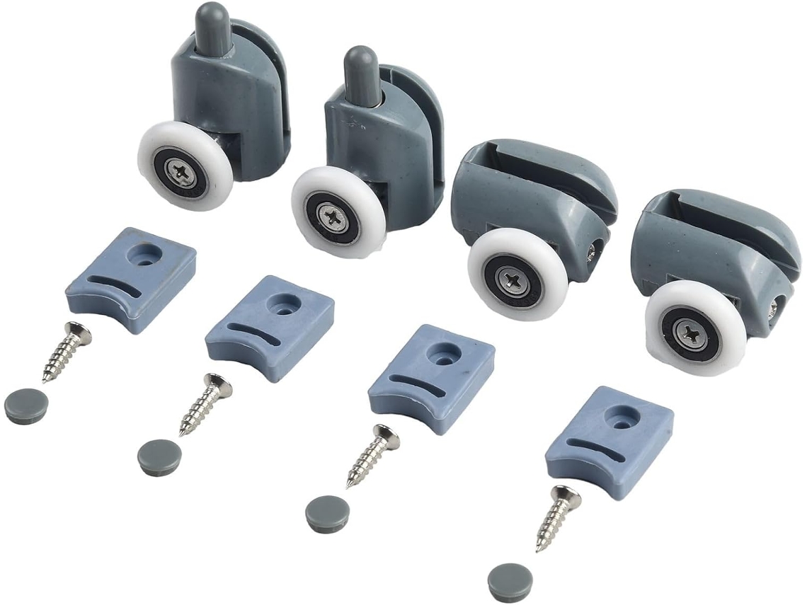 Conjunto Completo De Roldanas Para Porta Chuveiro (4 Peças) Com Recurs