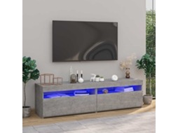 Vidaxl Móveis de Tv com Luzes Led 2 Pcs 75x35x40 Cm Cinzento Cimento
