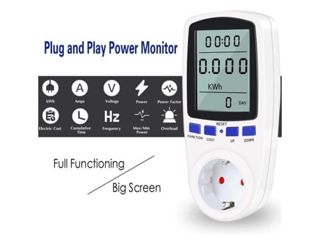 Soquete do wattímetro, medidor de energia 230v-medidor de consumo de energia 250v, soquete do monitor de uso de eletricidade NIGHTYNINE