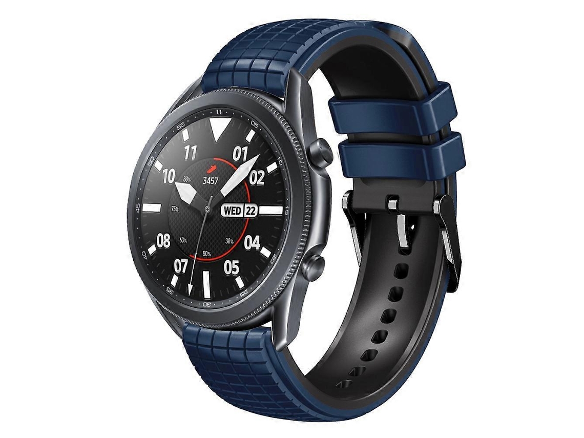 Pulseira De Silicone Bicolor Com Malha De 22 Mm