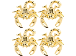 Adesivos Decorativos Para Carros Easy Gold Scorpion Em Liga De Zinco, Pacote Com 2 Unidades.