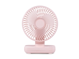 Ventilador De Mesa Recarregável Usb Com 4 Velocidades Ajustáveis Rosa SUNNY SPACES