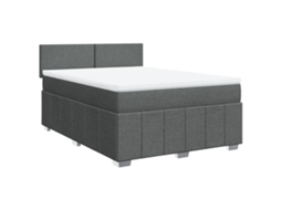 Box Spring Bed, Box Spring Beds Vidaxl Cinzeto Tecido (140  X  200  Cm)