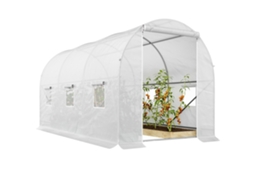 Estufa, 3,5 M X 2 M X 2 M, Capa De Polietileno Durável, 6 Janelas De Malha, Porta Enrolável, Ideal Para Flores E Vegetais