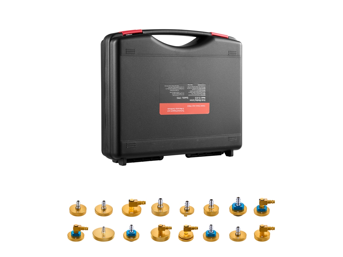 Kit de Sangria Freio Mestre, 17 Peças, Conjunto Adaptadores Profissional com Completo e Punho, Compatível a Maioria Dos Veículos Novos Antigos, 360 X