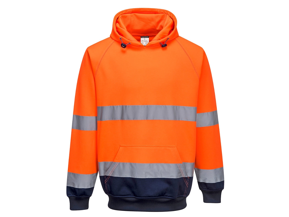 Moletom Bicolor Conforto E Estilo Para O Trabalho / Laranja Marinho / L Portwest