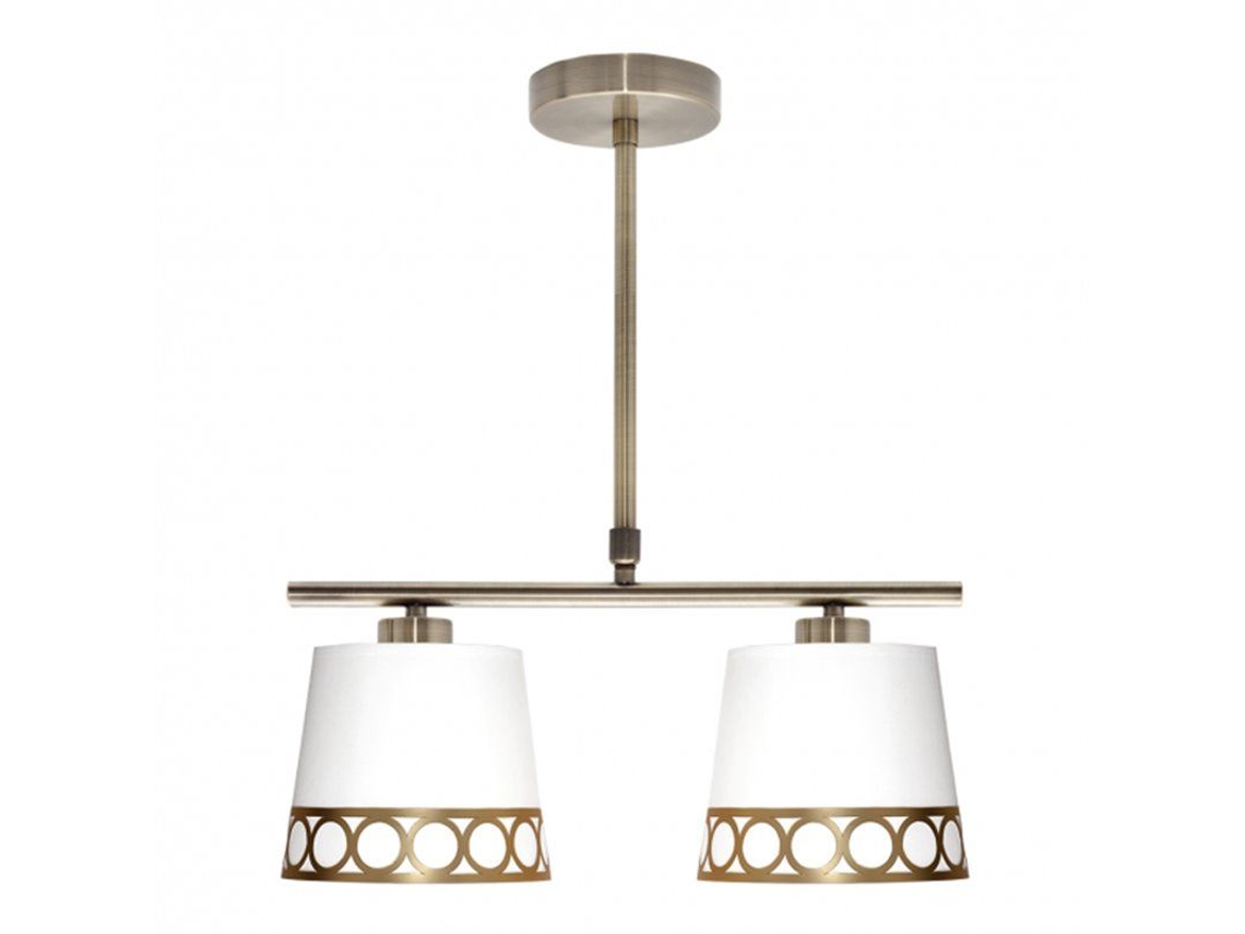 Fab 114852029 Dalia Lâmpada 2Xe14 Branco/Dourado FABRILAMP
