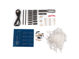 Kit De Luz Led 3d Diy Cubo 8x8x8 Com Led Branco E Raio Azul