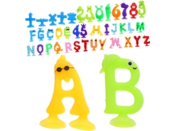 Brinquedos de Banho com Ventosas, Letras e Números Coloridos Jogo Educativo de Ortografia para Meninos e CHABERLU