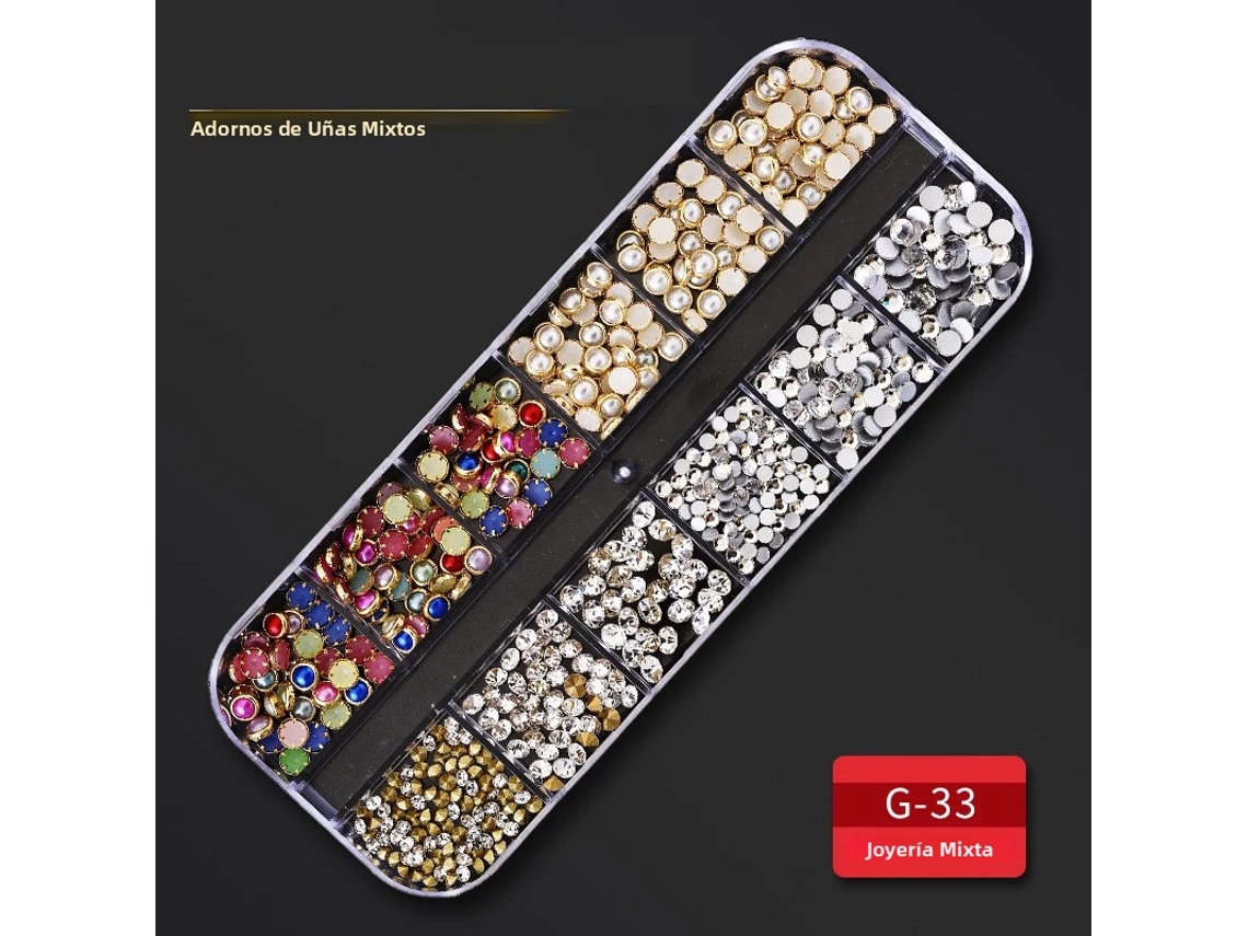 Acessórios para Unhas Decoradas com Strass, Cristais e Aplicações de Strass. MDUG