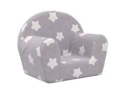 Maison Exclusive - Sofá Infantil C/ Estrelas Pelúcia Macia Cinzento-claro