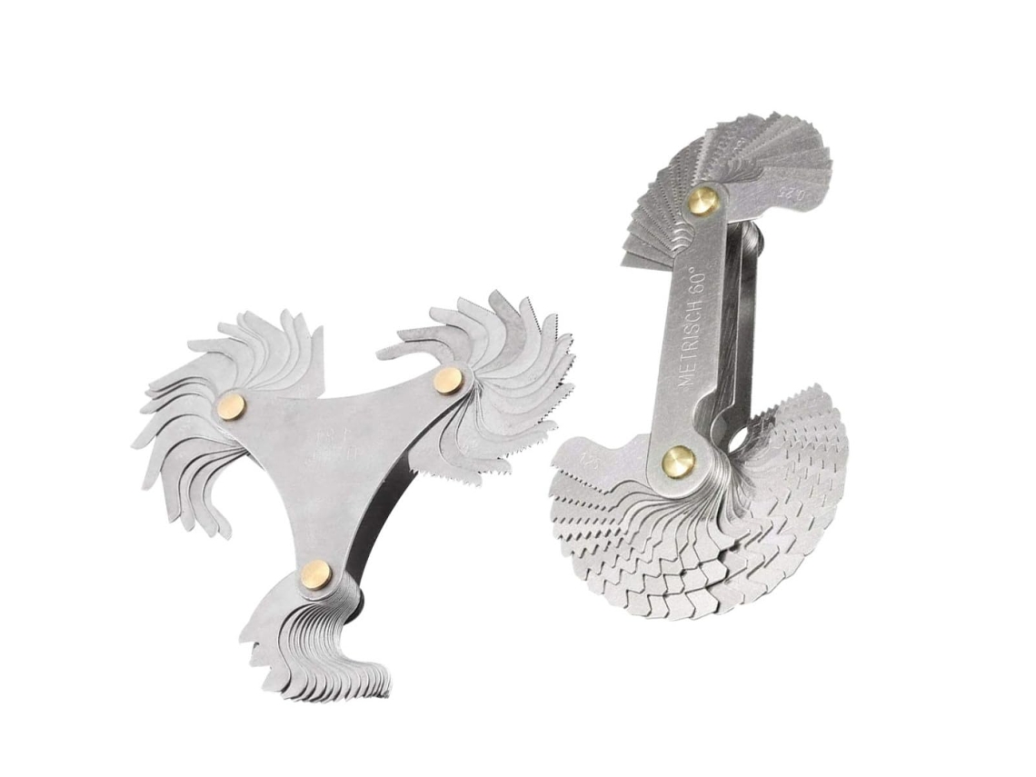 Conjunto De 2 Medidores Rosca Em Aço Inoxidável Ounona Com Design Elegante Para Medir Passo E Ângulo Ferramenta Medição