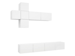 Tv Cabinet Set, Tv Cabinet Sets Vidaxl Branco Madeira Processada (n/a)