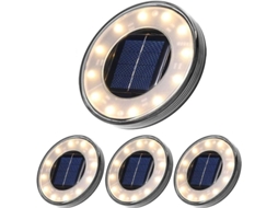 Novos Produtos 2025, Lâmpada De Chão Solar Led 4 Pack, Tomshine 12 Leds, Ip68 Impermeável