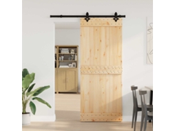 Vidaxl Porta Deslizante Narvik Natural E Preto 85 X 210 Cm (152,5 Cm)