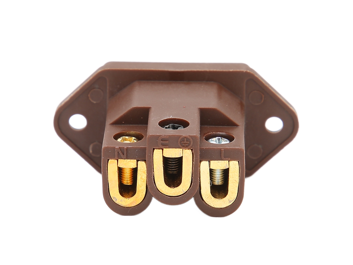 Conector de Tomada Ac Iec LAXISCREED Ouro 100 250v