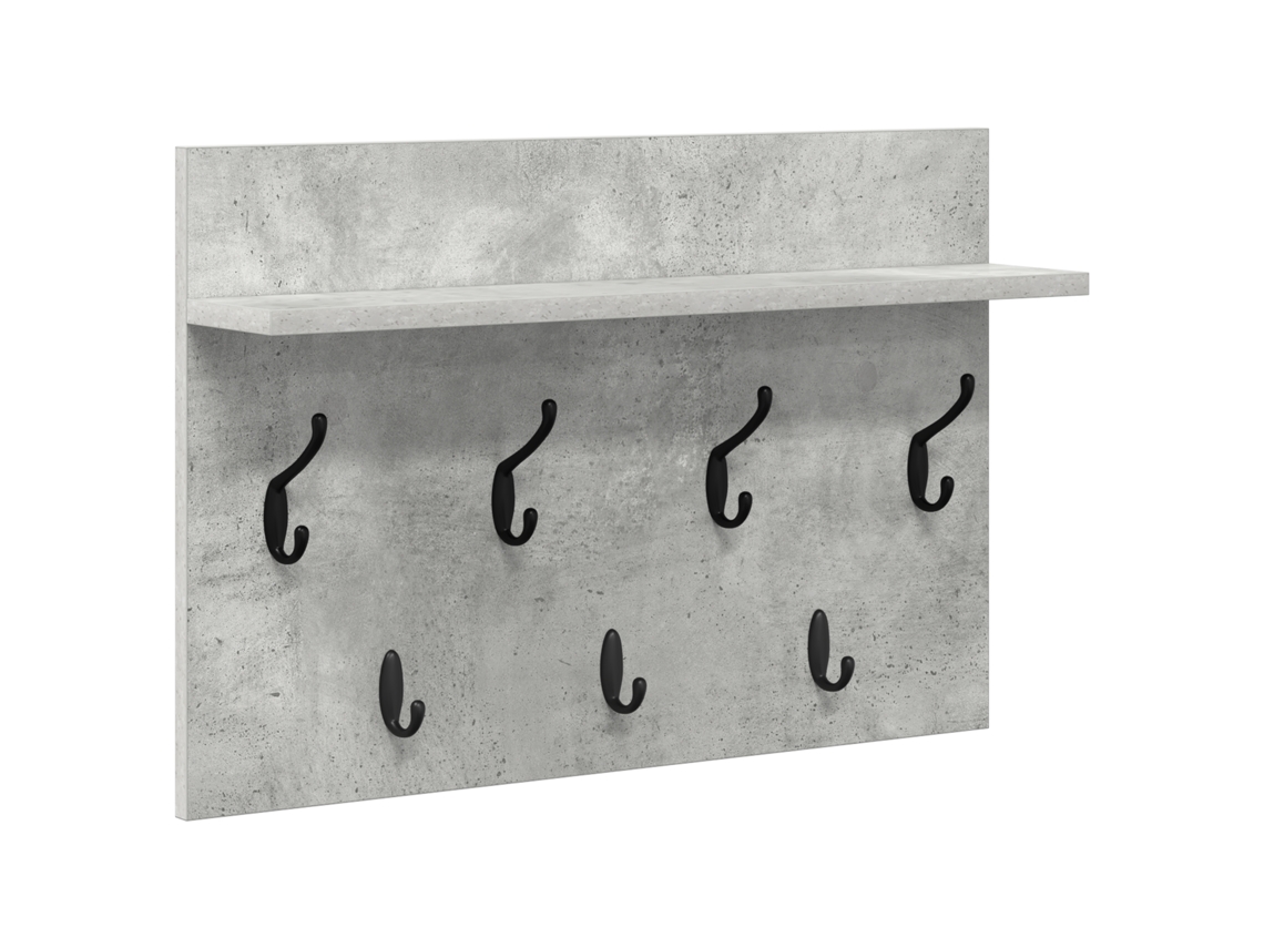 Conjunto 1 Cabideiro Vidaxl Cinzento Derivados De Madeira (60 X 40 X 12 Cm)