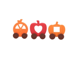 Mali kit de Chupetas de Halloween para Bebês Silicone Lavável com Abóbora Maçã Laranja