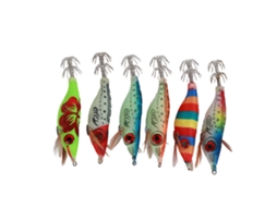 Isca Artificial Camarão de Madeira 10cm com Anzóis 6pcs